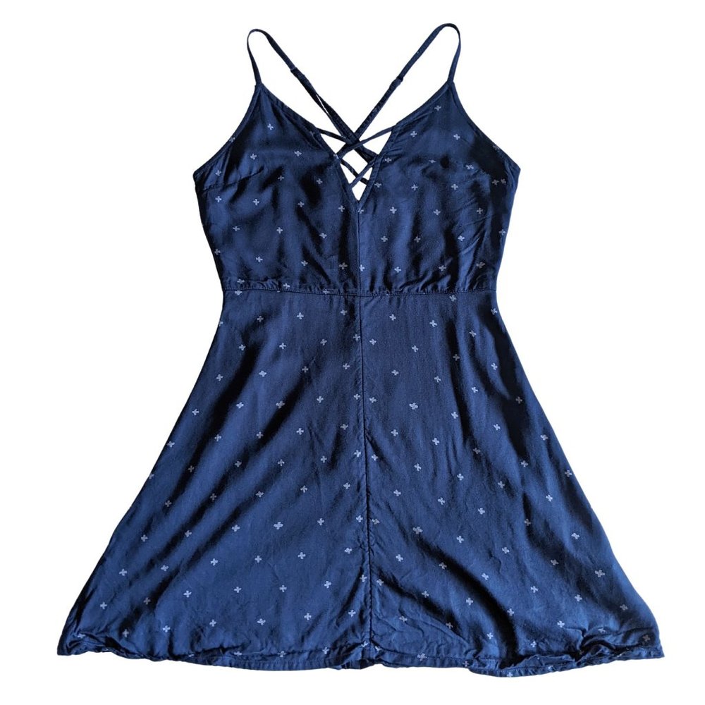 RVCA Navy Tunic Top, Straps, High Waist, Size XS